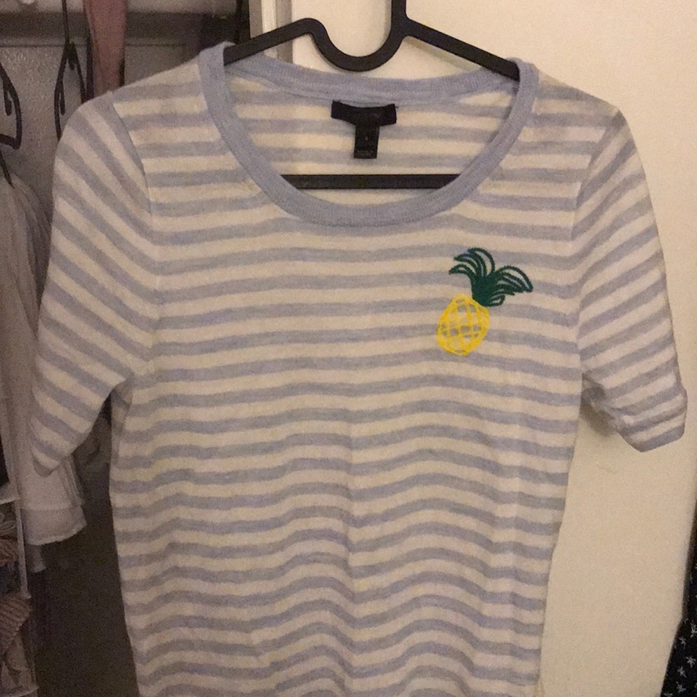 Jcrew pineapple Merino wool sweater top
